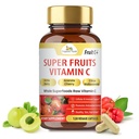 Bio Veda Superfruits Vitamin C Kapsel mit Acerola Kirsche & Amla Berry - Ganze Nahrung natürliche Vitamin C Ergänzung mit Citrus Bioflavonoide für Immunität, Cellular & Haut Gesundheit - 120 Vegan Pillen