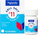 Hyland's No. 11 Cell Salt Nat Sulph 6X Tabletten, Kalt- und Flumedizin, Übelkeitsentlastung, Schnellauflösende Tabletten, 100 Zähler
