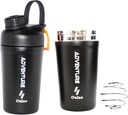 Ozizo Protein Mixing Cup per Miscele Proteine – 20 once in acciaio inox Protein Shaker Bottiglia, Isolato, Proof Leak, Odor Resistant, Piccolo Miscelatore di Palestra per Uomini, Donne, Ragazzi, Ragazze, Bevande calde e fredde