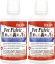 Vital Earth Minerals Pet Fulvic - Dog Allergy Relief, Joint Support Supplement 16 oz (Pack von 2)