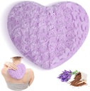 Atsuwell Microwavable Heizkissen, Warm Compress Moist Heizpaket, Scented Lavender Throw Kissen und Flaxseed fluffy Mikrowellen-Heizkissen für Gelenke, Hals, Rücken, Muskel, Lila