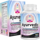 AYURVEDIC Herbs 3-Month Alimentazione (All-in-1) Integrazione Blend | Ayurveda Mind Body Spirit Herbal Complex con 17 ingredienti attivi | Integratori Ayurvedici | 90 capsule