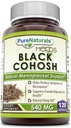Pure Naturals Black Cohosh Menopause Relief - Natürliche Lösungen für Menopause Support - 540 Mg Supplement mit Pure Root Extract 120 Kapseln