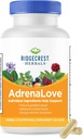 Ridgecrest Kräuter AdrenaLove, Stress und Energie Unterstützung Ergänzung mit Ashwagandha, L-Theanine, Ginseng, Schisandra, Taurine, Heilige Basilikum, Adaptogene, B Vitamine (60 Vegan Caps, 30 Serv)