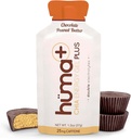 Huma Plus (Doppelelektrolyte) - Chia Energy Gel, Chocolate Peanut Butter, 12 Gels - Stomach Friendly, Real Food Energy Gels