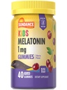 Sundance Kid's Melatonin Gummies 1mg | 40 Count | Cherry Flavor | Vegan, Non-GMO und glutenfreie Ergänzung