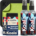 Kit de nettoyage de lunettes de verre Koala (2x) Kit de nettoyage de lunettes + (2x) Cloth de microfibres