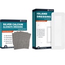 Silber Calcium Alginat Dressing (4''x4'''10Pcs) +Island Dressing(4" x 10" 25Pcs)