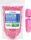XPRS Nutra Größe 4 Leere Kapseln - 1000 Count Small Leere Gelatin Kapseln - Pillen DIY Kapsel Füllung - Fillable Pure Bovine Pill Gel Kapseln für Do-It-Yourself Ergänzungen (Pink)