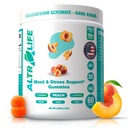 Kava Kava Gummies - Stress-Relief-Ergänzung mit Magnesium Glycinate, Rhodiola Rosea, Heiliger Basil - 30 Servierungen für ruhige Stimmung, Fokus und Schlaf-Unterstützung - Cortisol-Ergänzungen für Frauen und Männer