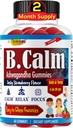 Deshalb B.Calm Kids Focus & Attention Gummis - Anti-Stress, Memory, Mood & Relaxation- Natürliche Beruhigung Ashwagandha für Kinder & Jugendliche – Fokus Vitamine für Teens – Erdbeer-Flaschen, 60 ct