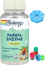 Hergestellt für Solaray, Papaya Enzyme, natürliche Ananas, 90 Chewables + Bonus 1 Mini Pill Box für 7 Tage