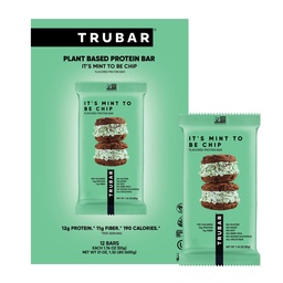 TRUBAR Vegan Protein Bars - Soy Free, Dairy Free, Gluten Free Protein Bars - No Sugar Alcohols - Non-GMO - 12g Protein - Es ist Mint To Be Chip - 12 Count