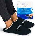 Gel Ice Pack Pantoffeln - Bietet Heiße und kalte Therapie für Fußschmerzen, Neuropathie Schmerzen Relief für Füße, Gout Relief, geschwollene Füße, Plantar Fasciitis und Fersenspuren- Eine Größe passt die meisten (schwarz)
