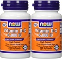 JETZT Lebensmittel Vitamin D3 5000 Iu, 240-softgels (Pack von 2)