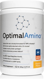 Optimalamino Aminosäure-Pulver | 99% Utilized Essential Amino Acid (EAA) Supplement | Pre/Post Workout & Muskel Erholung | NSF für Sport Certified | Passion Mango Flavor