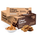Perfekt Keto Collagen Protein Bar, Glutenfreies Gras Fed Collagen + MCT Öl, Low Carb, No Sugar Hinzugefügt, High Protein Snacks, Keto Diät-Lebensmittel, 13g Protein, 18g Fett, 3g Net Carbs, Peanut Butter Chocolate Chip, 12 Bars