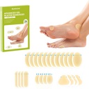 Gel Blister Hydrocolloid Bandage Pads- Bukihome 24 Count Blister Kissen für Fuß, Zehe, Ferse - Wasserbeständige Bandagen, Blister Pads für Prävention und Erholung (Variety Pack)