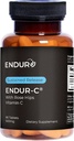 Endur ENDUR-C Vitamin C mit Rose HIPS, unterstützt Kollagenproduktion, Antioxidantien-Schutz und sanfte Verdauung, Glutenfrei, 500mg (90 Tabletten)