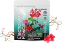 PowderVitamin Elektrolyte Pulver Plus (50 Servierungen) Schwarzer Tee Ginseng Elektrolyt Pulver Keto, Zuckerfrei, Rosa Himalaya Salz, 1000mg Kalium, 120mg Calcium, 120mg Magnesium, Hydration Pulver