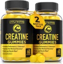 Atlantis Nutrition Creatine Monohydrate Gummis für Kraft & Athletische Leistung - 5g Kreatin pro Servieren - Muskel, Boost Performance & Endurance & Verbessern Post Workout Erholung - 120 Count