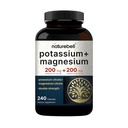 Naturebell Kalium Magnesium Elektrolyt Pulver Kapseln | 200mg Kalium + 200mg Magnesium Citrat | Muskel, Herz & Hydration Unterstützung | Keto & Carnivore Friendly | Kein Zucker, Non-GMO