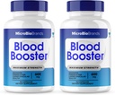 (2 Pack) Microbio Blood Booster, Micro Bio Blood Booster Natural Blood Flow Support Supplement, Micro Bio Brands Pills Advanced Microbiobrands Maximum Strength Support Formula (120 capsule)