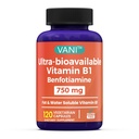 VANI Vitamin B1 mit 750mg Benfotiamin, 2 in 1 Enhanced Formula -Fat & Water Soluble Thiamine B1 Supplement | 120 Kapseln | Glutenfrei