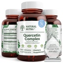 Natürliche Nutra Quercetin Complex mit Bromelain und Vitamin C Citrus Bioflavonoid Ergänzung, Unterstützung Körper zu saisonalen Veränderungen & Körper Redness, fördert Lebergesundheit, 100 Vegan und vegetarische Kapseln