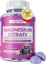 Magnesiumgummis für die Beruhigung : Nahrungsergänzungsmittel für die Gesundheit - Magnesium Citrat Hohe Absorptionsergänzung 90 Graf (Pack mit 1)