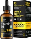 Flüssige Vitamin D Tropfen - Vitamin D3 10.000 IU für schnellere Absorption - Hilft starke Knochen und gesundes Herz zu unterstützen - Vit D3 für Mood & Immunsystem Funktion - Hohe Dosierung D3 Vitamin Sublingual - 2 fl oz