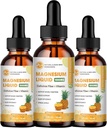 M inch (3 Pack) Magnesium Glycinat Tropfen - Magnesium Liquid Supplement 1000mg mit Fiber Bromelain Vitamin B,C,D - 98% Absorption als Pillen Gummi