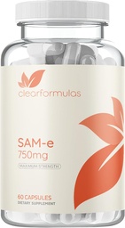 Bioactive SAM-e 750mg - High Strength SAM-e Ergänzung mit biologisch aktivem S,S Form für Leber- und Moodunterstützung - Vegan Non-GMO Konservierungsfrei - Made in the US (60 Kapseln)