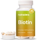 Biotin 10000mcg Kapseln mit Kalzium für Haarhaut und Nägel - Natürlich produziert Biotin Ergänzung für Haarwachstum und Dicke 10.000mcg Vegan Kapseln – Formuliert in USA 60 Zähler
