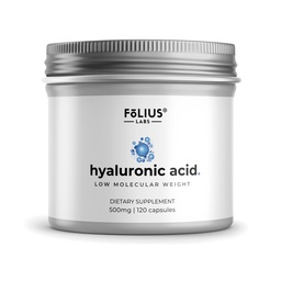 Ultra High Purity Hyaluronsäure Kapseln 500mg - 95% Natriumhyaluronat - hoch gereinigt und bioverfügbar - geringes Molecular Weight - Non-GMO Fermented - 120 Kapseln