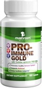 PRO-Immune Gold |Best Immununterstützung |Clinisch untersucht Coriolus versicolor PSP+PSK & Ganoderma lucidum Mushroom Mycelium Extract, All-Natual, Antioxidant Supplement, cGMP & USA Made, 60 Tabletten