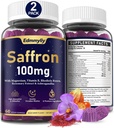 Saffron-Ergänzungen für Erwachsene - Bio-Saffron-Extrakt 100mg mit Magnesium, Ashwagandha, Rhodiola Rosea, Rosmarin und Vitamine - Unterstützung positiver Stimmung & Fokus - Zuckerfrei & Vegan