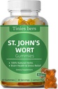 St John's Wort Gummies 500mg, Sugar Free Gummies für Erwachsene Kinder, Best Herbs Gummies für Gehirn und Relief Stress, Non-GMO, Gulten Free, Vegan, Pectin, 60