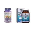 Garten des Lebens Bios Pränatale Gummis Multivitamin mit Vitamin D3, B6, B12 & Ozeane Mutter Pränatales Fischöl DHA, Omega 3 Fischöl Supplement - Erdbeere, 350m