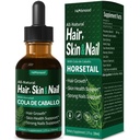 Horsetail Hair, Skin & Nail Liquid Drops, Cola de Caballo, Biotina y Romero, Vitaminas Gotas para el Cabello Uñas y Piel, Haarwachstumsergänzungsmittel für Frauen w/Rosemary Extract. 2 Unzen