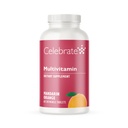 Celebrate Vitamine Bariatric Multivitamin Chewable, Iron Free - Post Magen Bypass &amp; Sleeve Gastrectomy Supplement für Männer & Frauen - Essential Minerals & Vitamin A, B, D & E - Orange (60 Tabletten)