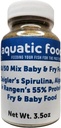 Aquatic Foods Inc. 50/50 Mischung aus Spirulina/Algae Powder und Rangen's Soft Moist 55% Protein Koi & Tropical Fish Fry Floating Food...3.5oz Bottle