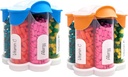 Extra Large Pill Organizer Täglich, Wöchentlich, Monatliche Beilage Flasche, niedliche Blossom Pill Dispenser mit 7 XL Compartments (2 Pack Combo) (Light Blue und Orange)