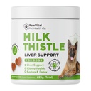 Milk Thistle for Dogs - Max Strength Liver Support Chews, Wild Alaskan Salmon Oil & Curcumin - Kidney Detox & Hepatic Support - Natürliche Liver Support Chews Made with Real Chicken, Choline & NAC