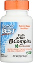 Doctor's Best Fully Active B Complex, Non-GMO, Gluten Free, Vegan, Soy Free, unterstützt Energieproduktion, 30 Veggie Caps
