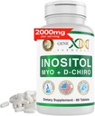 Genex Formeln 40:1 Myo-Inositol 2000mg D-Chiro Inositol 50mg (60 Tabletten) unterstützt Hormon Balance & Ovarian Funktion - Vegan, Glutenfrei, Non-GMO (30 Tage Versorgung)