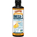 Barleans Omega 3 Fish Oil Liquid Supplement mit Vitamin D für Männer und Frauen, 1080 mg EPA und DHA Fettsäure, fördert Gehirn & Herz Gesundheit - Non-GMO, Mango Peach, 16 oz