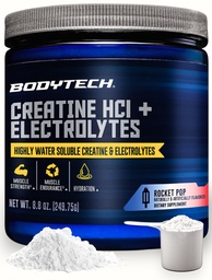 BODYTECH Creatine HCl + Elektrolyte Pulver ein hochwasserlöslich & Bioverfügbar ein Rocket Pop (8.8 oz./75 Servierungen)