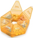 Wöchentliche Pille Organizer Große 7 Tage Pille Box Organizer Tägliche Medizin Fall für Vitamin Fisch Öl Pillen ergänzt Arthritis Freundlich