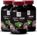Youthful Tone - Graues Haar Reverse - Biotin, Pferdeschwanz Aerial Parts, Saw Palmetto Beeren, PABA, Natural Hair Complex, Stinginging Nettle Root, Haarverjüngung, Jugendliches Haar 3 Flaschen 180 Kapseln